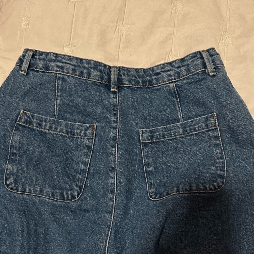 Topshop Moto Indigo Denim Culottes